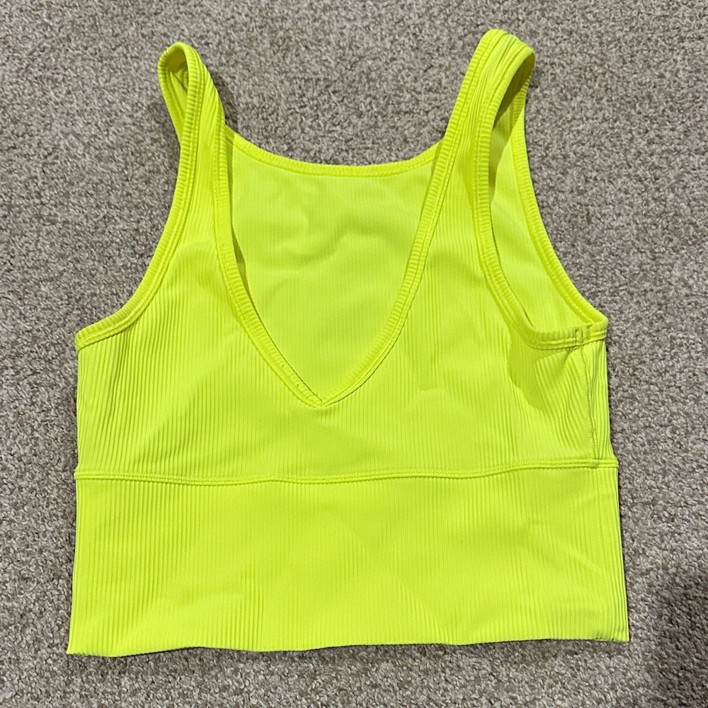 Lululemon Athletica Yellow Ribbed Top